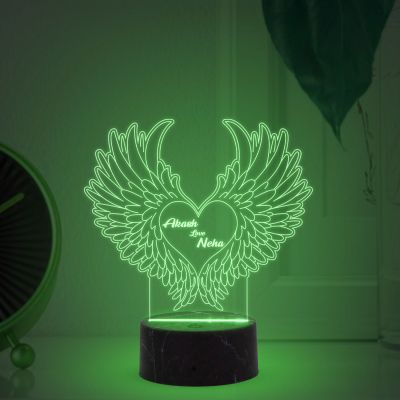 Customized Name Lamp for Couple with Multicolored Gift for Husband Wife Anniversary Valentine Day